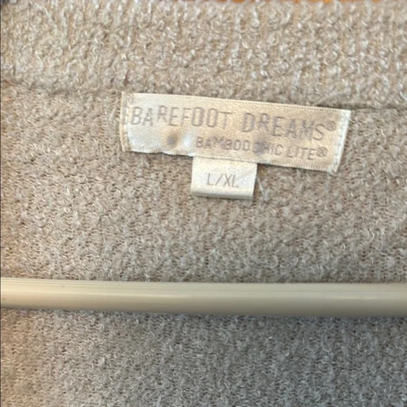 #71 - Barefoot Dreams Cream Cardigan with Soft Knit Waterfall Drape - Picture 2 of 6